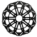 Kodlin 10SPK Black Front Brake Disc for Harley Davidson