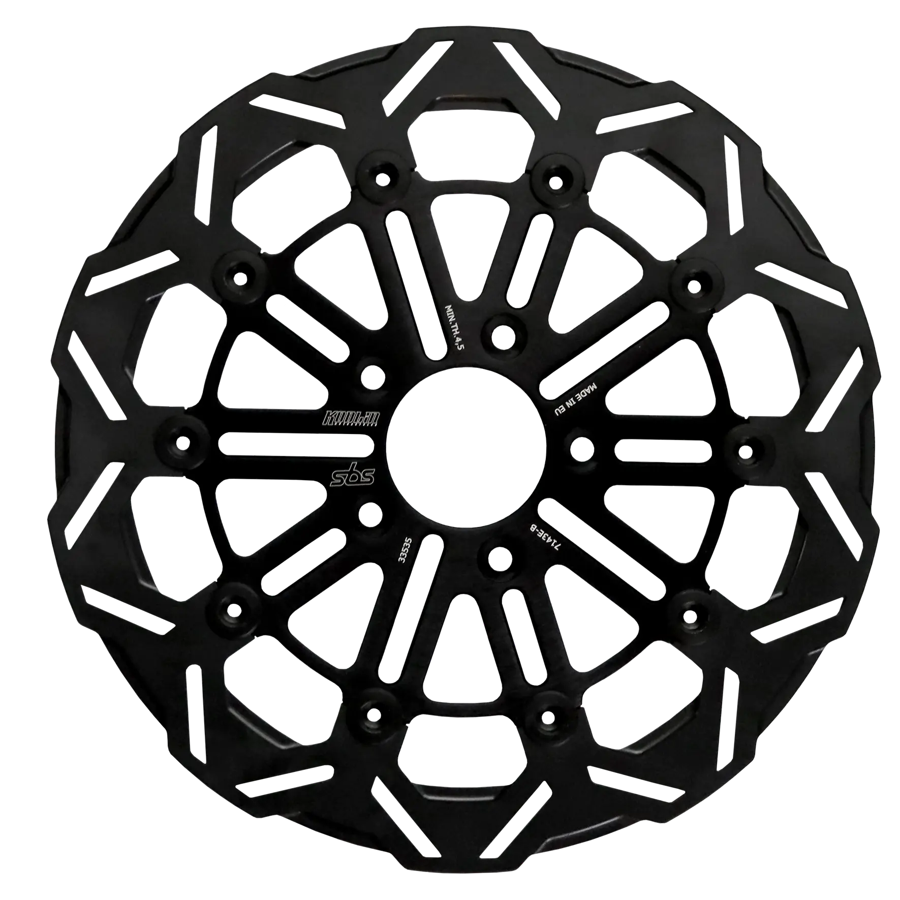 Kodlin 10SPK Schwarze Vorderradbremsscheibe für Harley Davidson