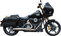 Auspuff 2-in-1 Qualifier Gebürsteter Edelstahl für Harley Davidson