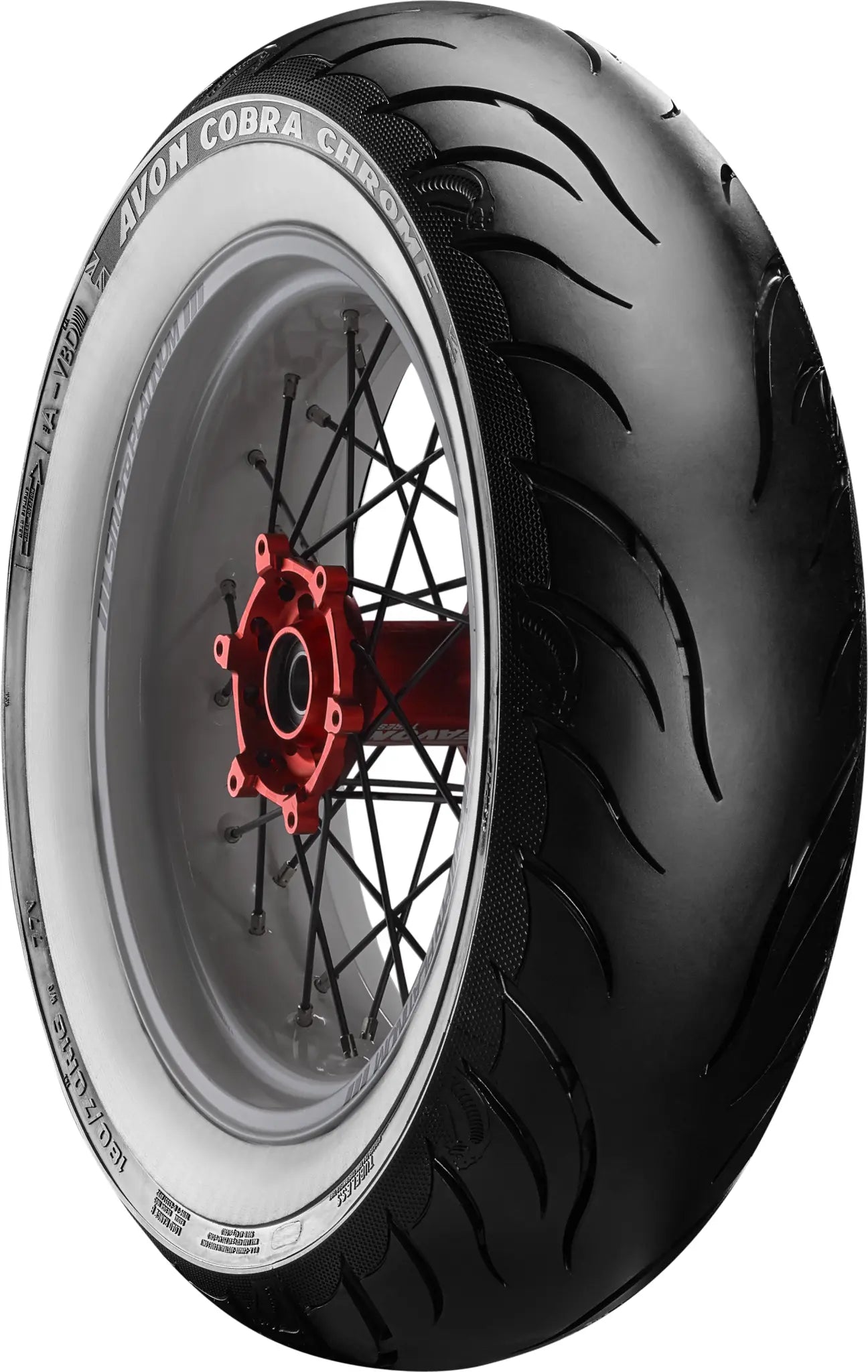 Neumático trasero banda blanca Avon Cobra Chrome 150/80R16 71V TL