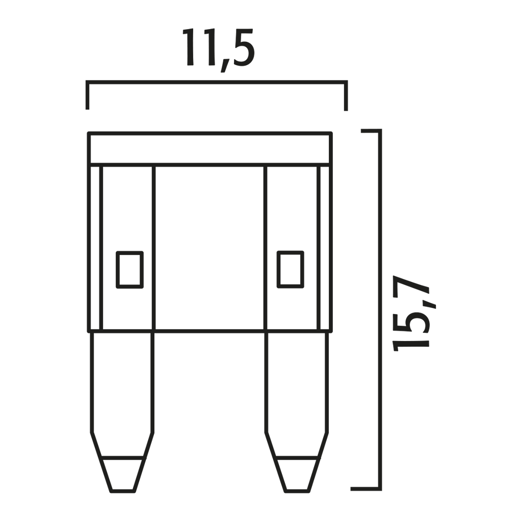 50 Mini fusible 15A azul para Harley-Davidson 72330-95