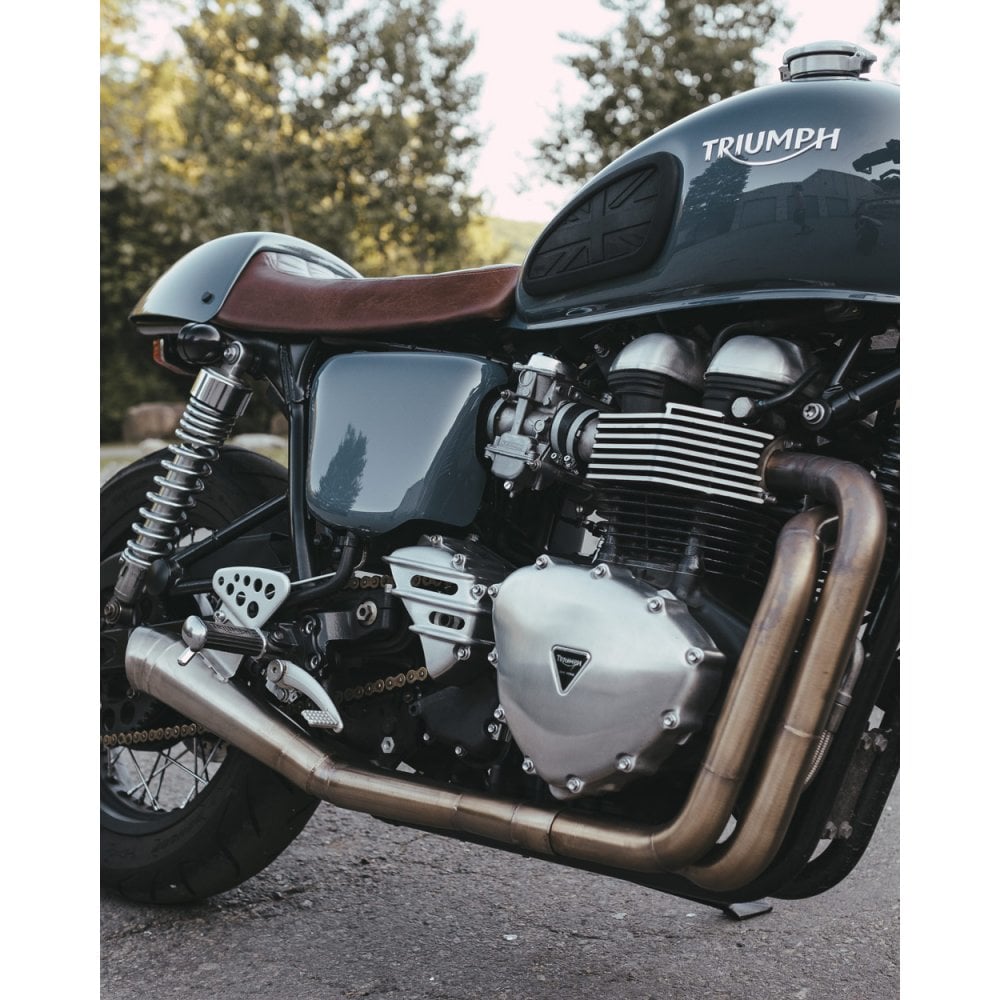 Motone Monza Cap Kit Brushed For Triumph and Harley-Davidson