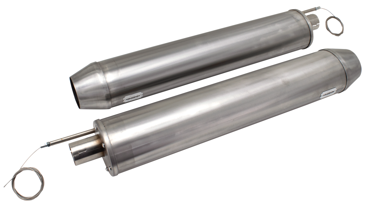 MCJ 2-in-2 Slip-Ons V-Rod Chrom für Harley-Davidson
