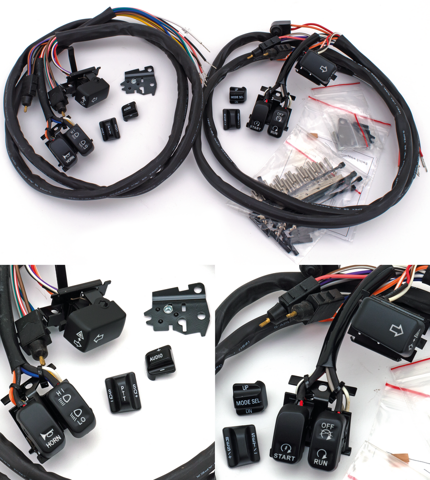 Black LED Switch Kit for Harley Davidson