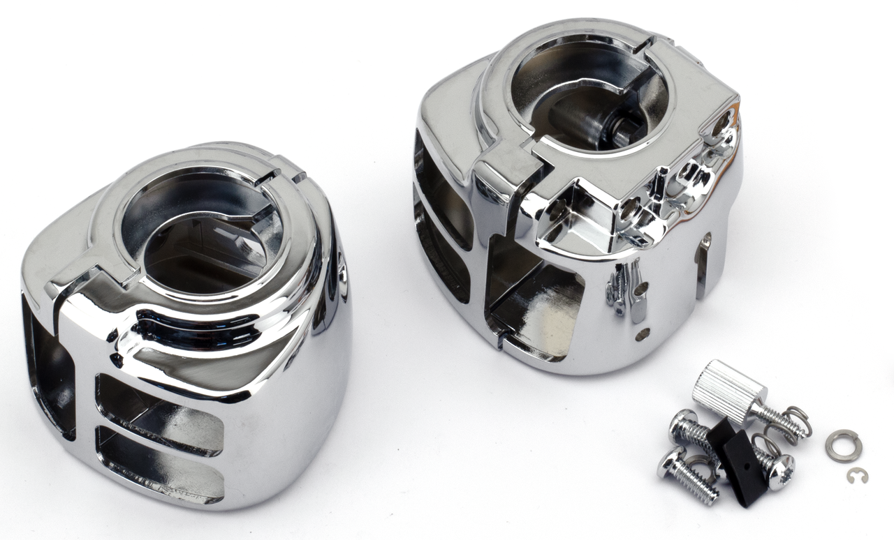 Kit De Carcasa Del Interruptor Cromada Para Harley Davidson