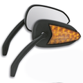 Glass Mirrors With Black Diodes For Harley-Davidson