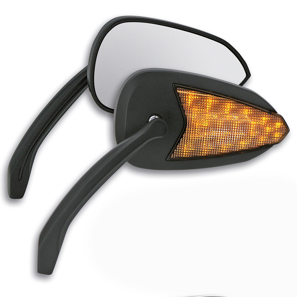 Glass Mirrors With Black Diodes For Harley-Davidson