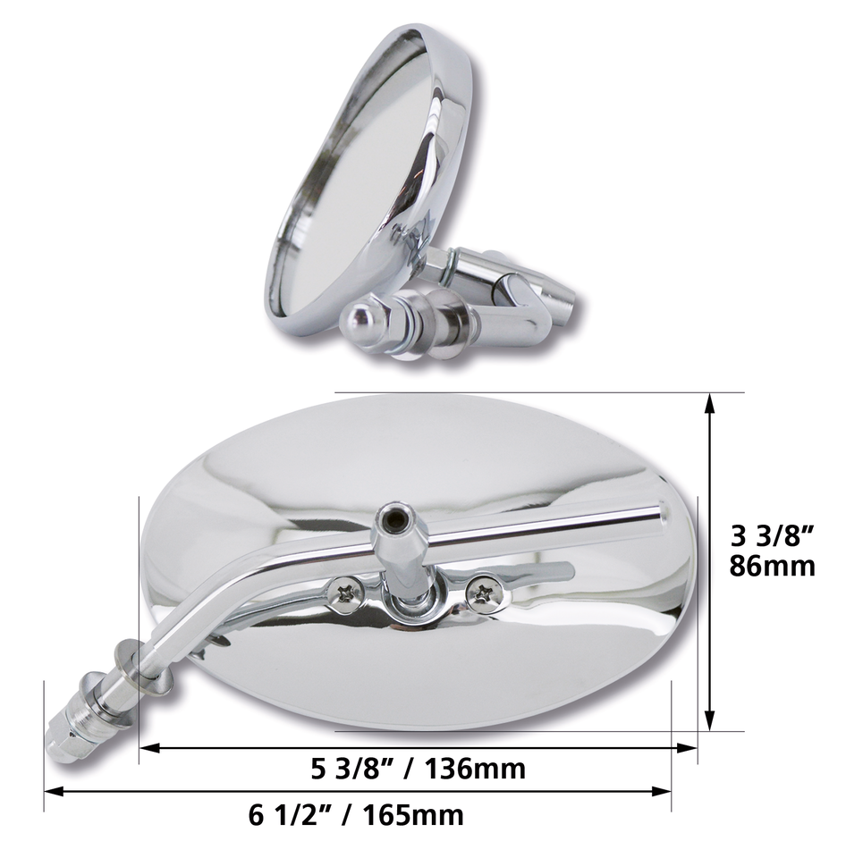 Slimline Deluxe Rückspiegel mit Visier für Harley Davidson