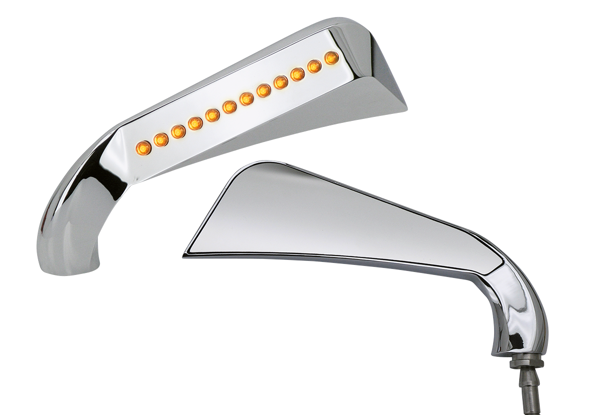 Retrovisores Avenger Cromo Con Leds Para Harley-Davidson