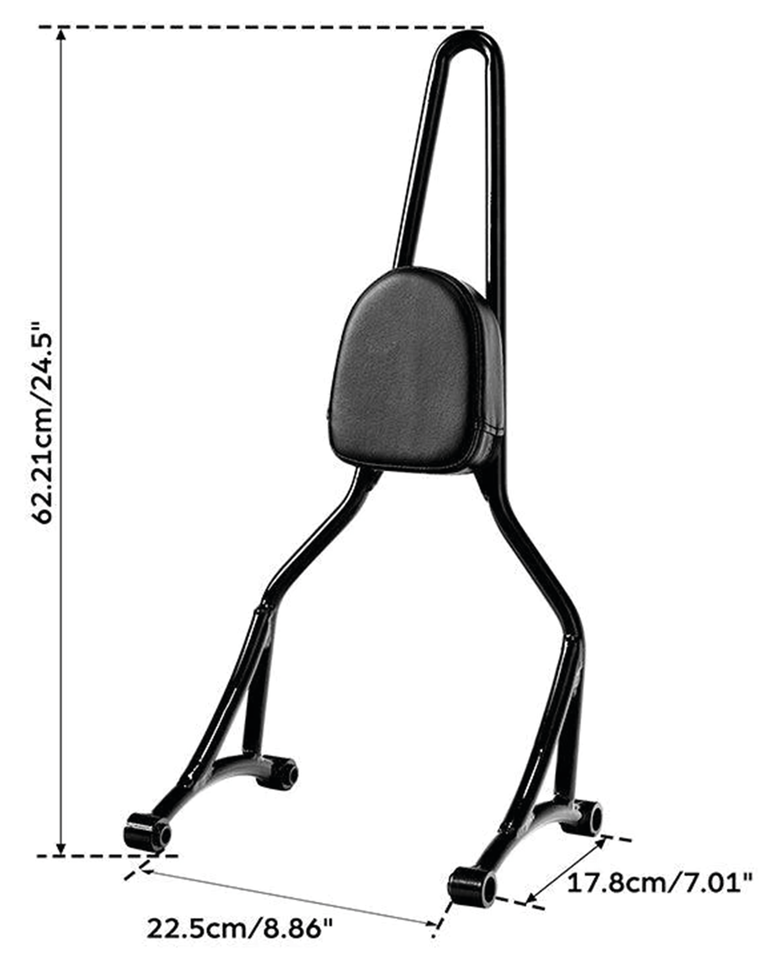 Respaldo Alto Atornillado Con Almohadilla Para Harley-Davidson