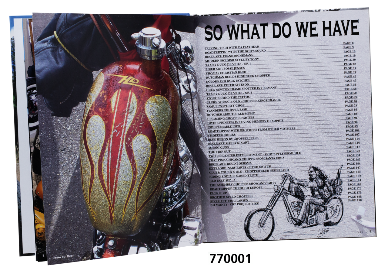 Chop, Ride &amp; Party Zwei Prozent Roadbooks