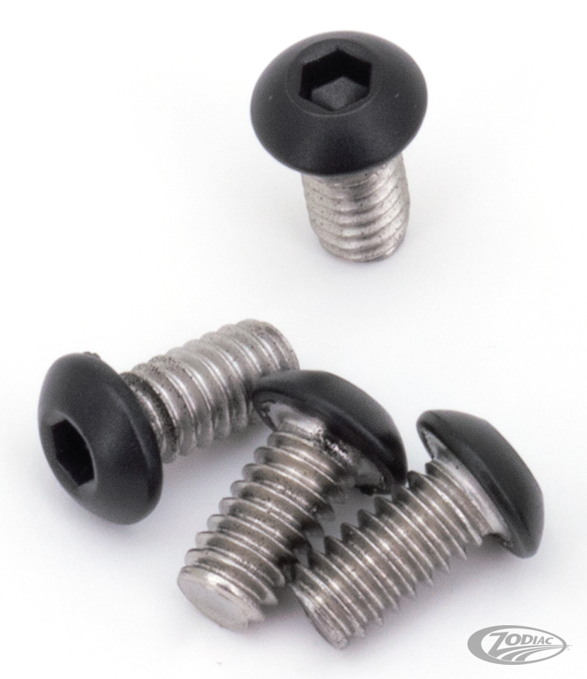 Tornillos Faros De Acero Inoxidable Negro Para Harley-Davidson