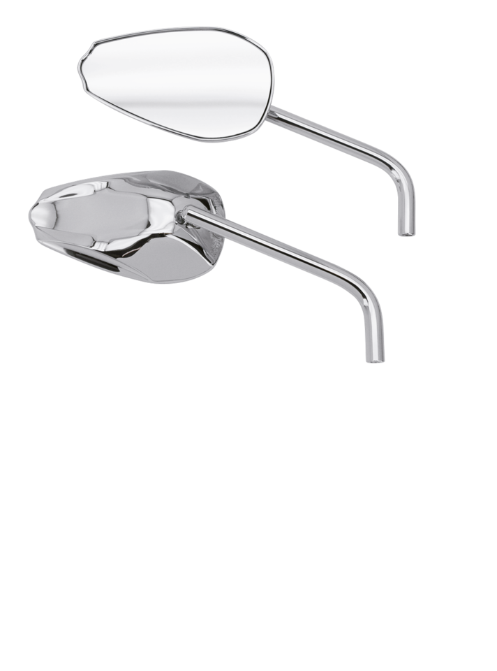 Chrome Cobra Mirrors for Harley Davidson