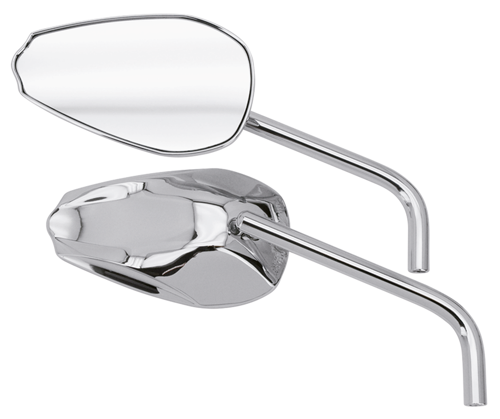 Chrome Cobra Mirrors for Harley Davidson