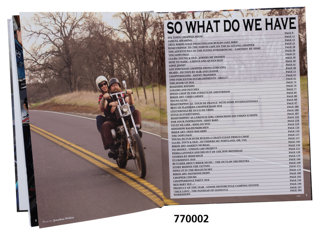 Chop, Ride & Party Dos Porciento Roadbooks