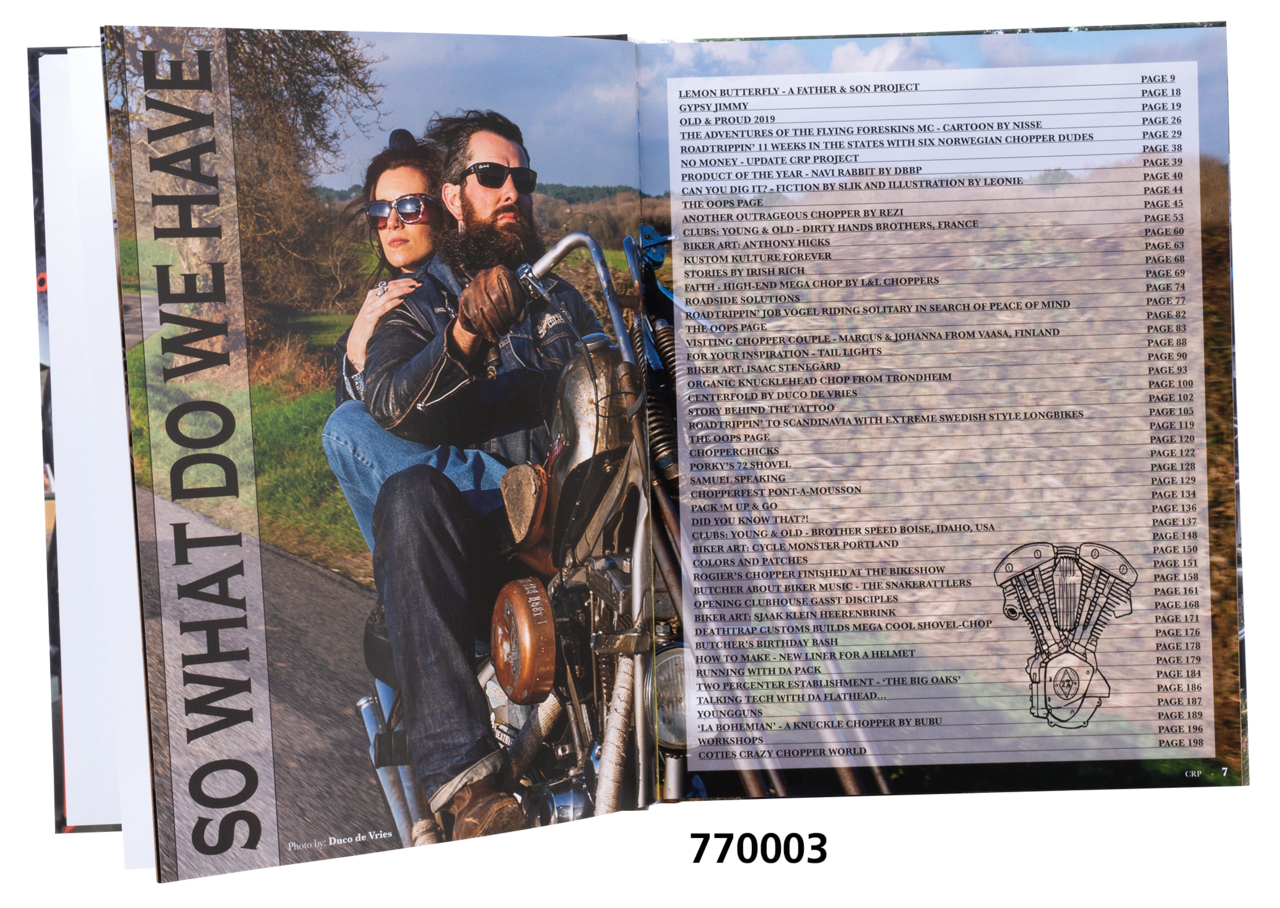 Chop, Ride &amp; Party Zwei Prozent Roadbooks