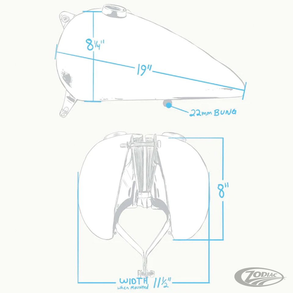 Wx Lowbrow Customs Style Split Gas Tanks For Early Big Twin For Harley Davidson