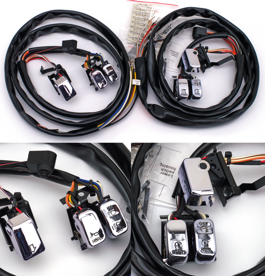 Chrome Led Switch Kit For Harley Davidson