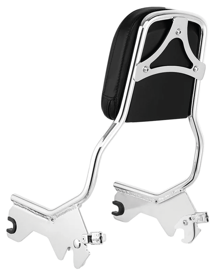 Kit Con Respaldo Cromado Desmontable Para Harley Davidson Low Rider Y Sportglide