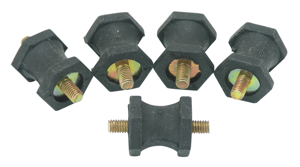 Anti-vibration silencers with 1/4" UNC studs for Harley-Davidson