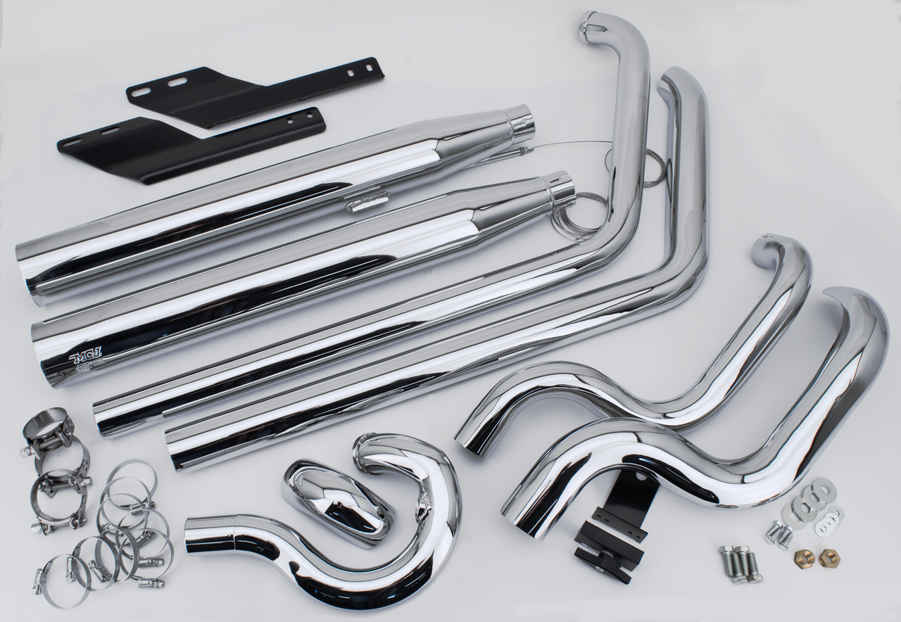 Escape True Dual ajustable cromado para Harley Davidson Softail Twin Cam