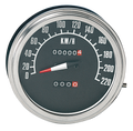 Old Style KPH Speedometer Black Dial 2 For Harley-Davidson