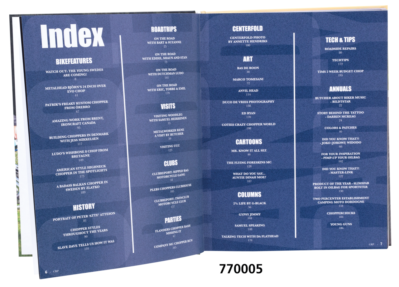 Chop, Ride &amp; Party Zwei Prozent Roadbooks