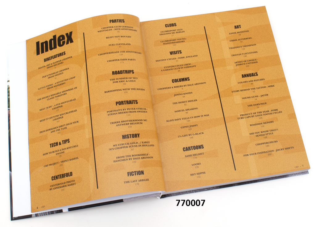 Chop, Ride &amp; Party Zwei Prozent Roadbooks