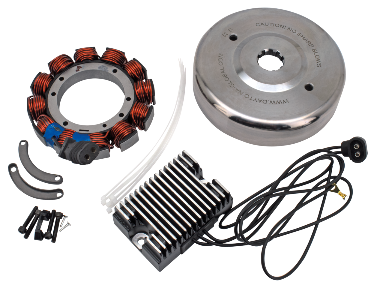 Schwarzes Hochleistungs-Lichtmaschinen-Kit für Harley Davidson