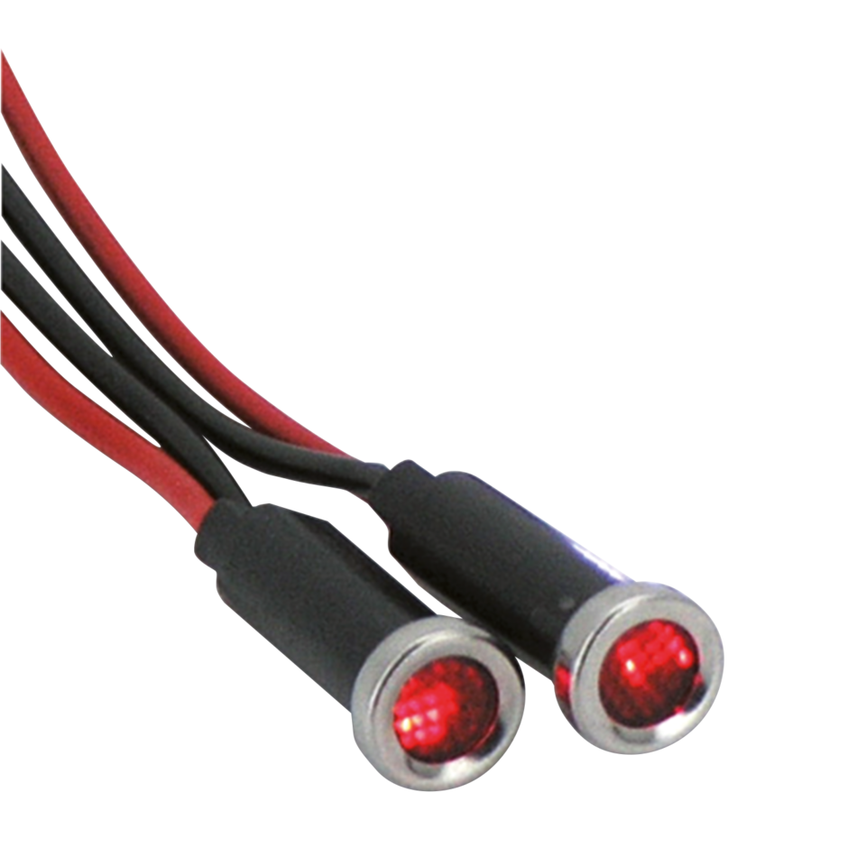 Luces Indicadoras De Diodo Con Lente Roja Para Harley Davidson