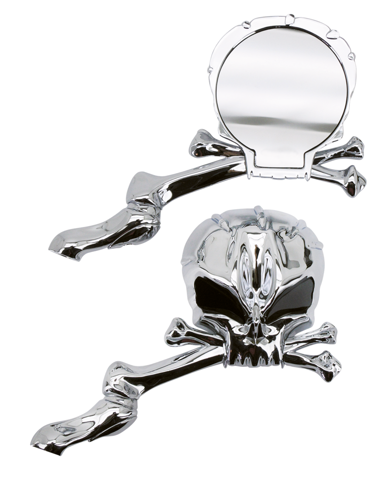 Skull Mania Chromspiegel für Harley-Davidson