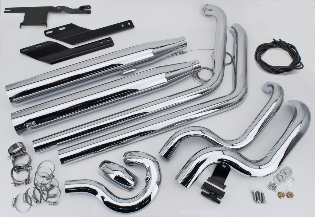 Escape True Dual ajustable cromado para Harley Davidson Softail Twin Cam