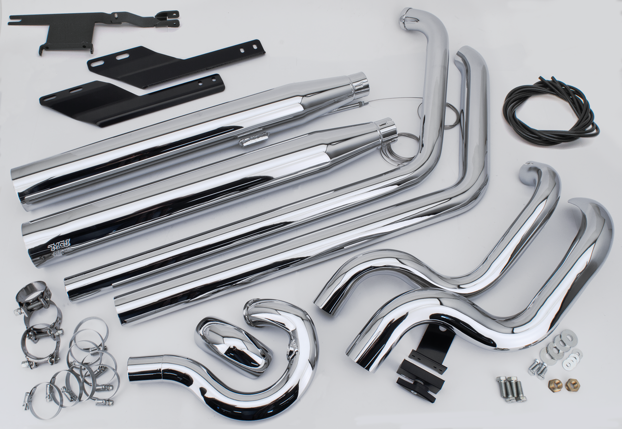 Escape True Dual ajustable cromado para Harley Davidson Softail Twin Cam