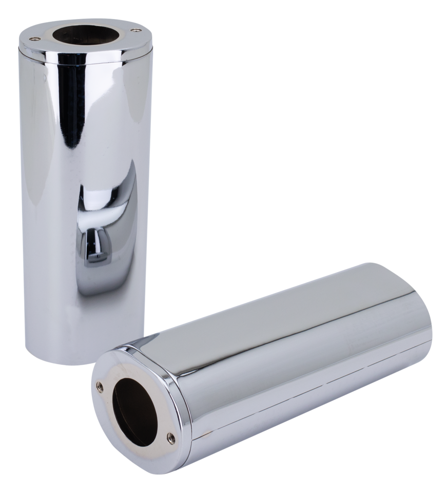 Slider-Abdeckungen (Paar) +2 ", Chrom für Harley-Davidson