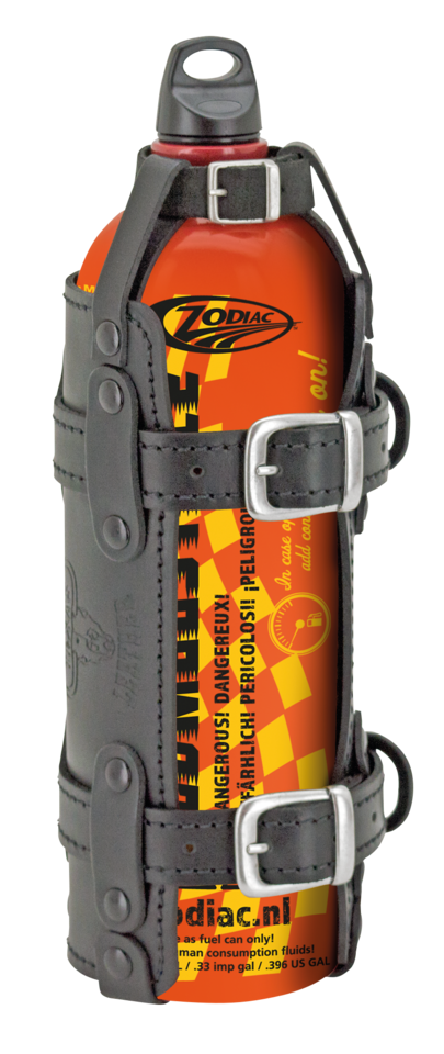 Black Texas Leather Gas Bottle Holder for Harley-Davidson