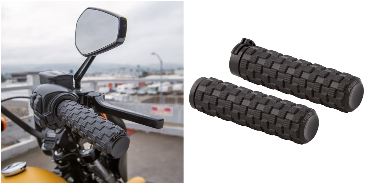 Arlen Ness, Airtrax Black Grips for Harley Davidson