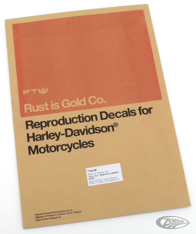 Replik der veralteten Rust Is Gold Co.-Aufkleber für Harley Davidson
