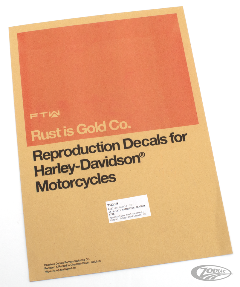 Replik der veralteten Rust Is Gold Co.-Aufkleber für Harley Davidson