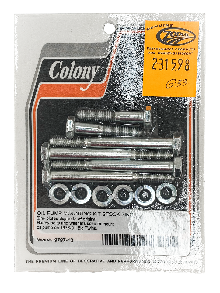 Herrajes De Montaje De Bomba De Aceite BT78-91 Zincados Para Harley-Davidson