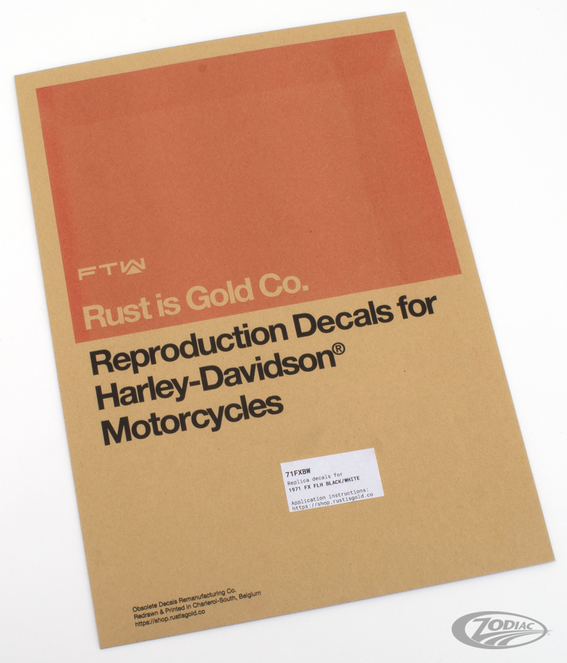 Replik der veralteten Rust Is Gold Co.-Aufkleber für Harley Davidson