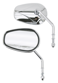 Retrovisor Cromado Con Logotipo De Diamante Para Harley Davidson