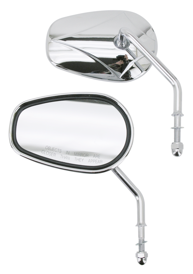 Retrovisor Cromado Con Logotipo De Diamante Para Harley Davidson