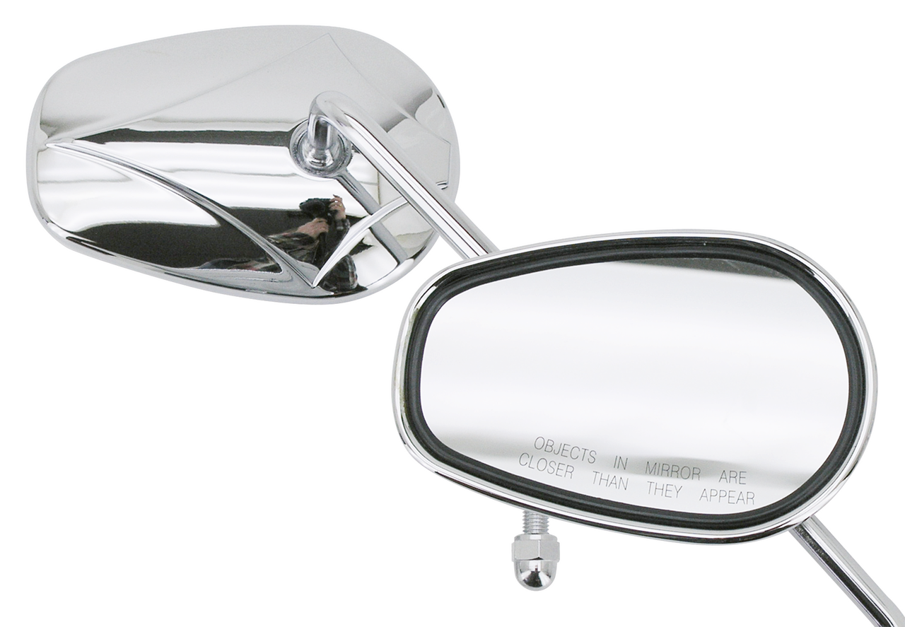 Retrovisor Cromado Con Logotipo De Diamante Para Harley Davidson