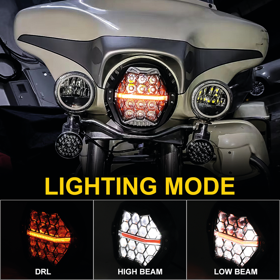 7" Honeycomb-LED-Scheinwerfer für Harley Davidson