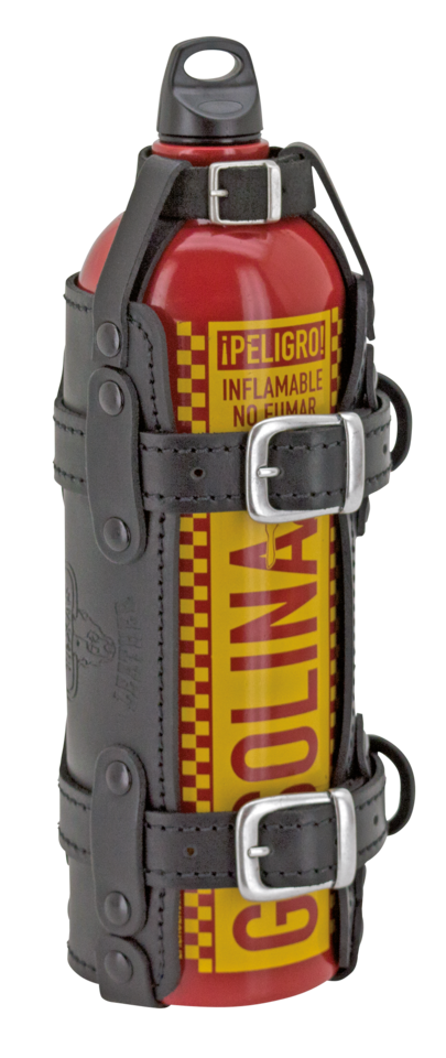 Black Texas Leather Gas Bottle Holder for Harley-Davidson