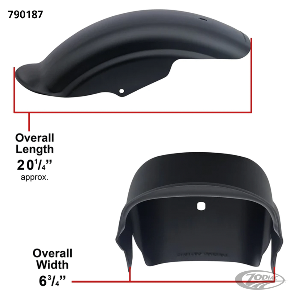 Tsunami Customs Lowbrow Rear Fender for Sportster and Harley-Davidson