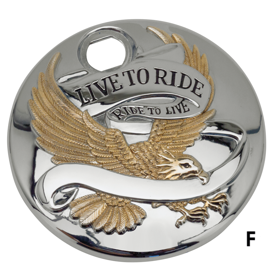 Tapa de combustible L2Ride dorada FLH/T92-07 para Harley-Davidson