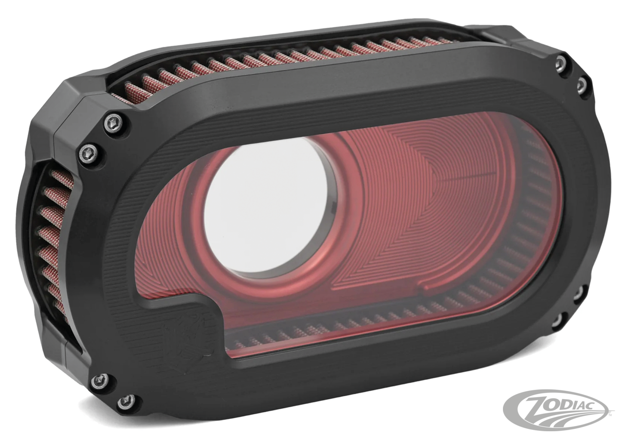 Filtro De Aire C-Thru Next Level Ken'S Factory Negro Para Harley Davidson