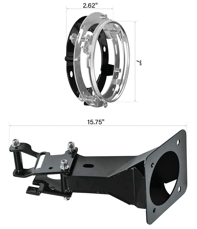 Police FXR Style Verkleidung für Harley Davidson FXLR, FXBB &amp; FXBBS