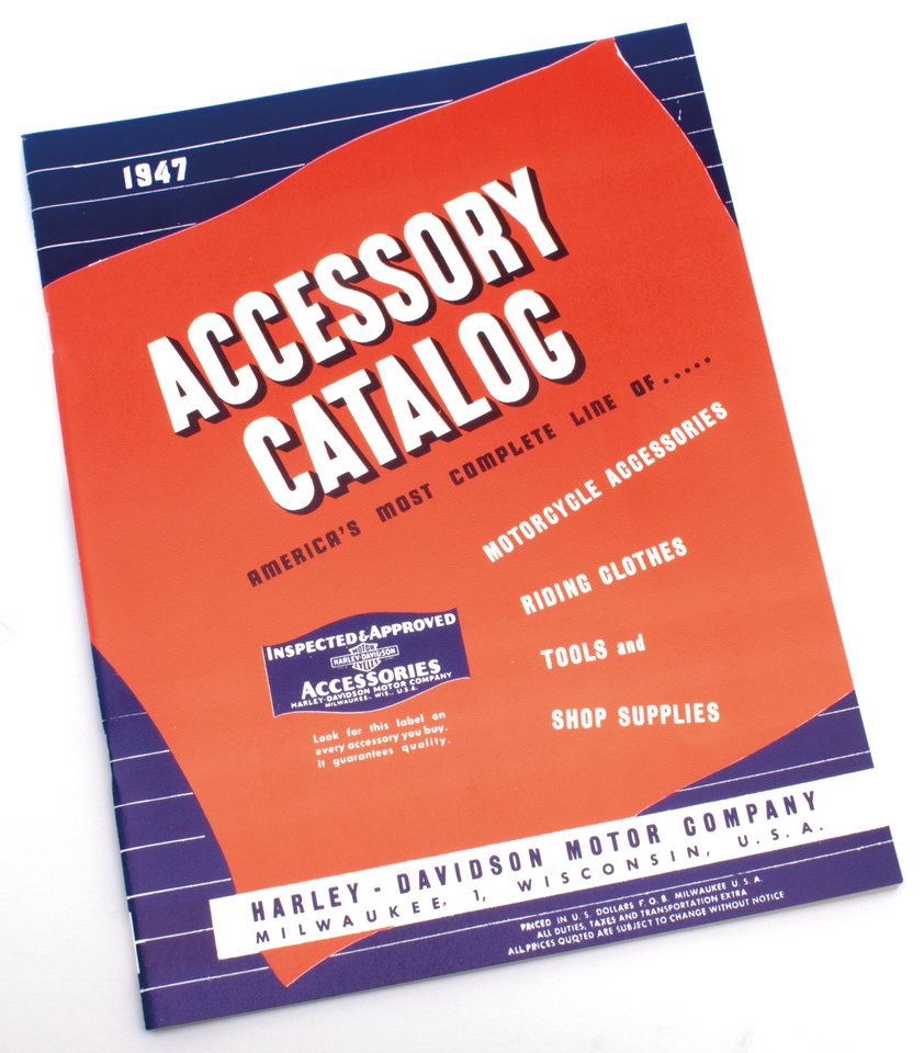 1947 Edition Accessories Catalog for Harley Davidson